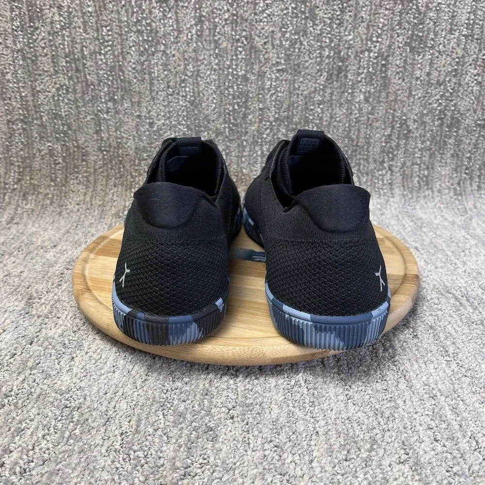 Flux Footwear Adapt Trainer Mens Size 13 Black Knit Blue Camo Gym Shoes Sneakers